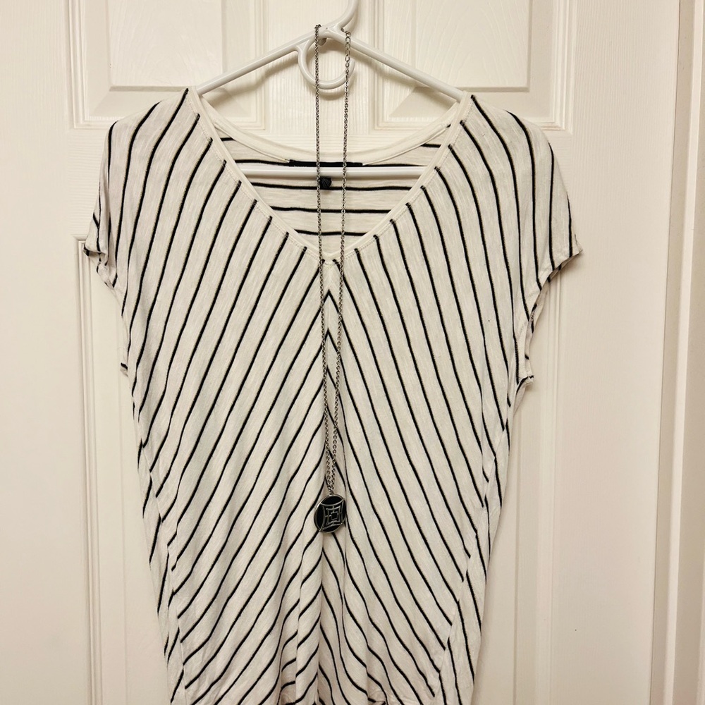 Striped V-Neck Jetsetter Tee from WHBM
